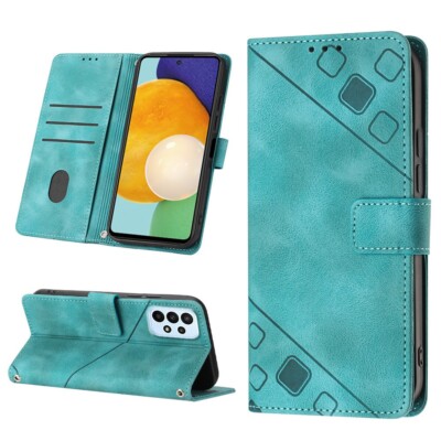 For Samsung Galaxy A73 A54 A53 5G Wallet Leather Rugged Phone Back Matte Case