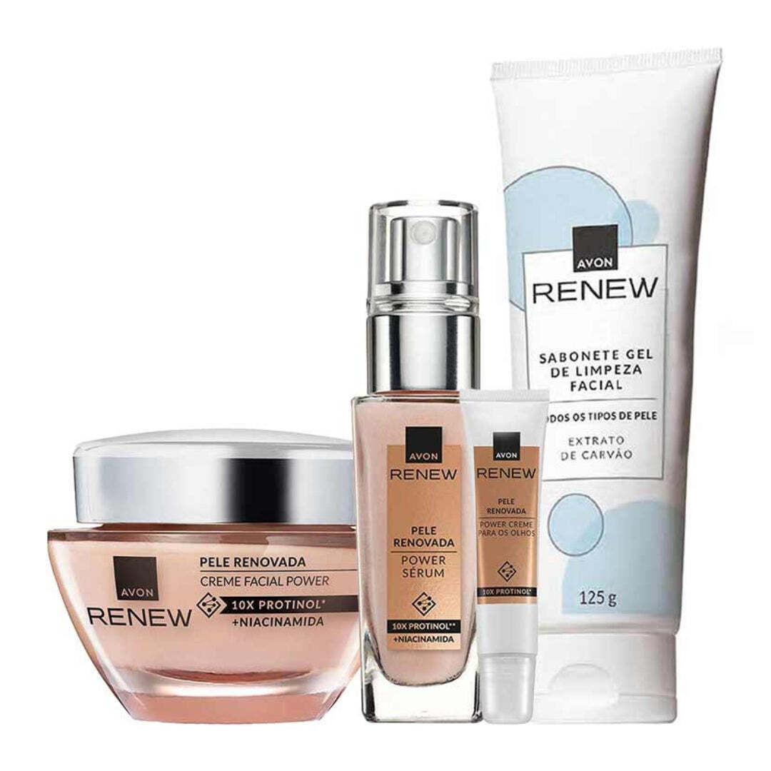 Avon Power Cream Collagen Protinol Daily Facial Treatment Kit