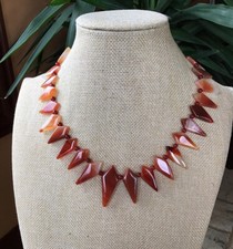 CARNELIAN GENUINE STONE NECKLACE Beautiful