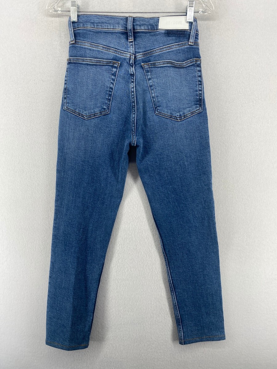 パンツ REDONE ORIGINAL HIGH RISE ANKLE CROP 26 Re/done High-Rise Ankle Crop Comfort Stretch | Saks Fifth Avenue
