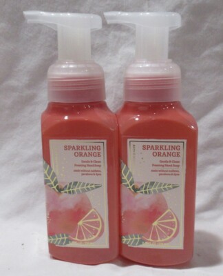 Bath & Body Works Gentle & Clean Foaming Hand Soap Set Lot of 2 SPARKLING ORANGE