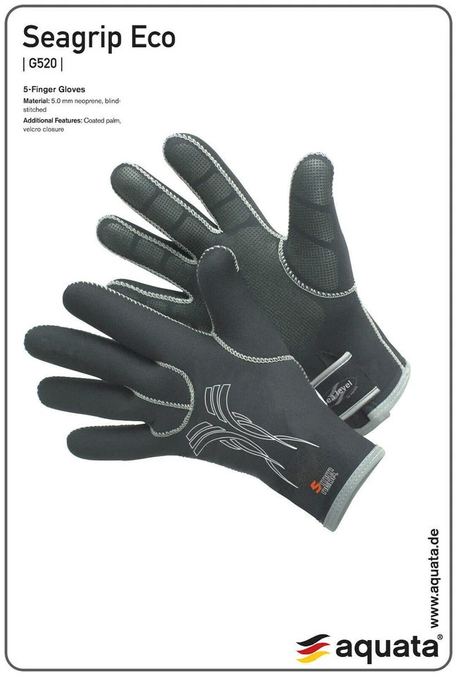AQUATA Taucher Handschuhe 5 Finger Neoprenhandschuhe Eco