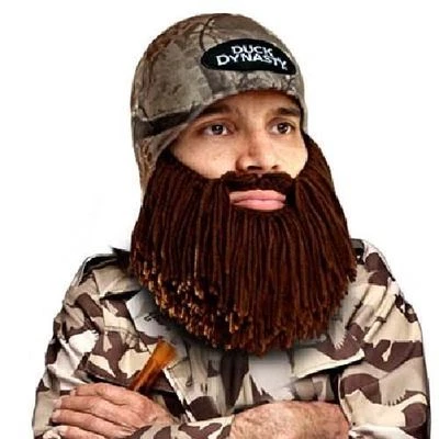 Duck Dynasty Willie Camo Beanie - Short Brown Beard By Beard Head