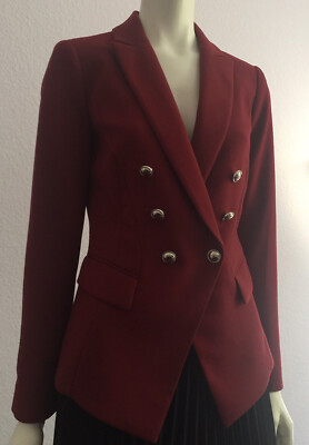 White House Black Market Women's Rosso Trophy Jacket Size