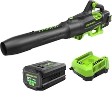 Greenworks 80V Brushless Leaf Blower 180MPH 770CFM with 4.0Ah Battery & Charger