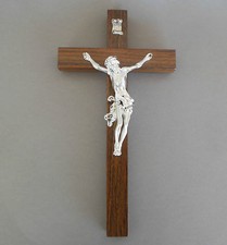 Kruzifix Wandkreuz Holz Balken 27 cm lang, Kreuz Jesus Christus CL 195A -1
