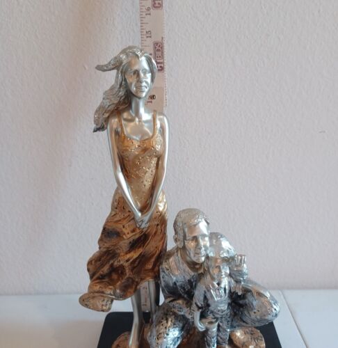 Family Sculpture Painted Resin Figurine Tabletop Mom, Dad, Son~~~ Very Unique!! - Picture 10 of 10