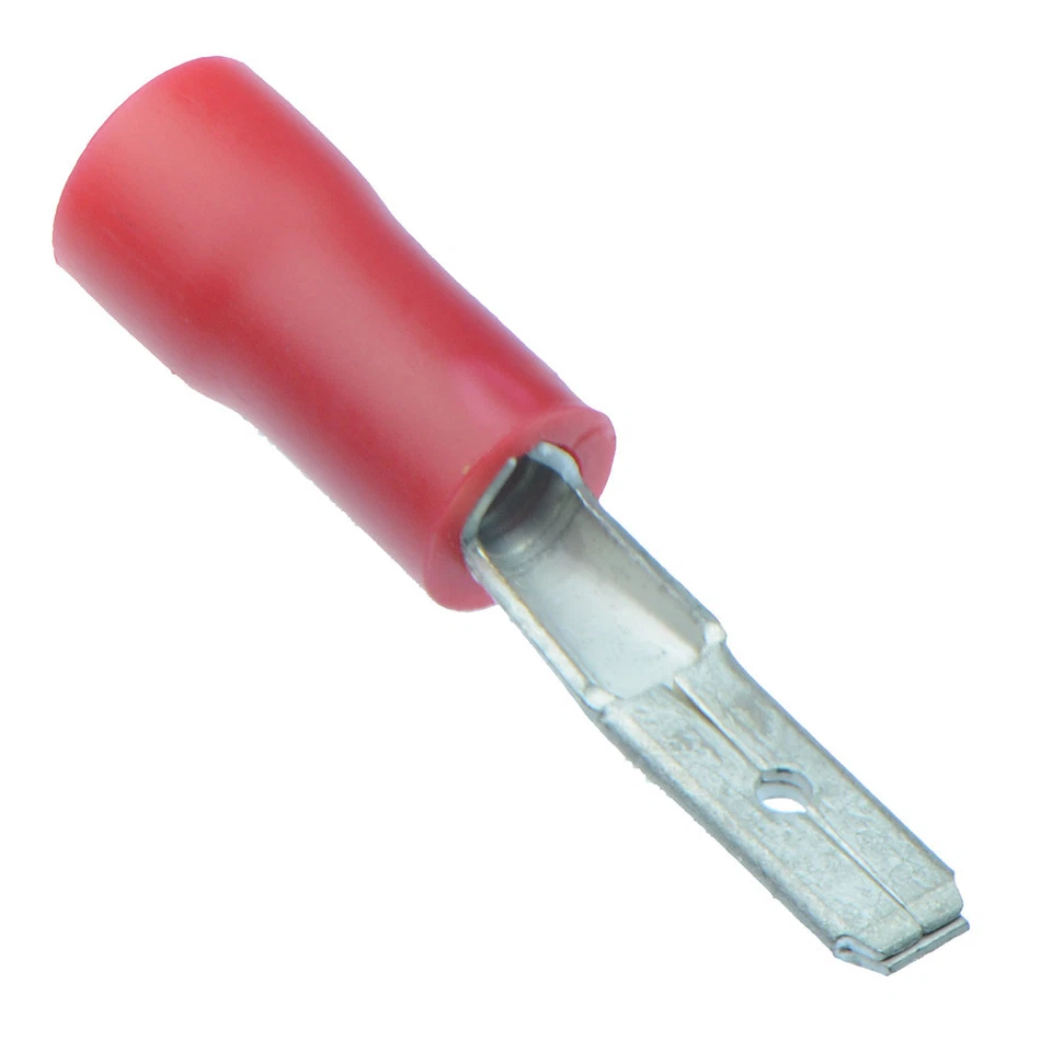 Insulated Spade Electrical Crimp Connector Terminals - Red Blue Yellow