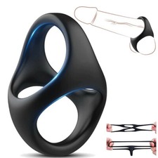 3in1 Ball-Scrotum-Stretcher-Ring-Penis Enhancer Delay Ejaculation for Male Reuse