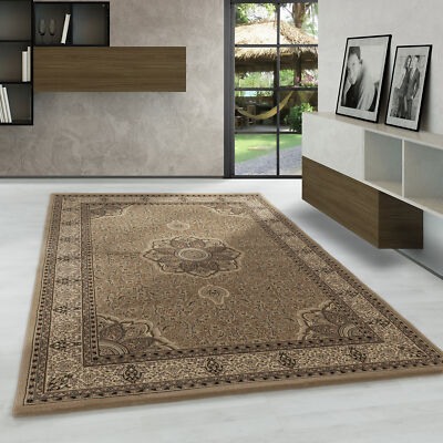Orientteppich Orientalischer Design Klassisch Ornament Teppich Wohnzimmer Beige