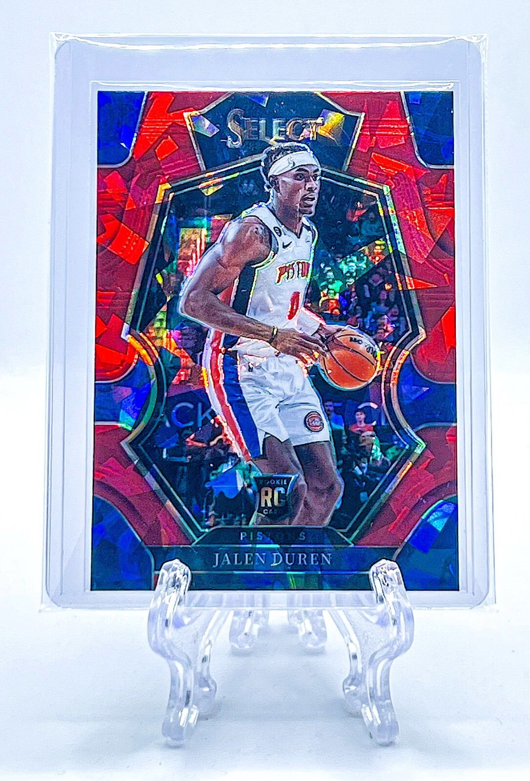 JALEN DUREN 2022 Panini Select #176 PREMIER LEVEL RC RED CRACKED ICE PARALLEL