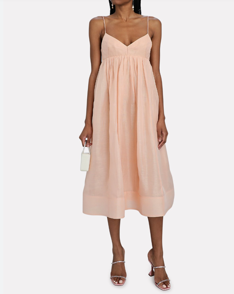 Zimmermann Dancer Empire-Waist Voile Midi Dress