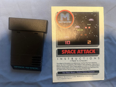 Atari Space Attack (Atari/Mattell 1982) Includes BOOKLET