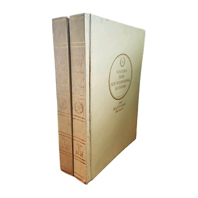 Vintage Websters Third New International Dictionary Unabridged 2 Out Of 3 J50