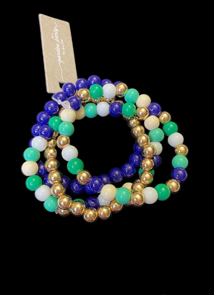 Garden Party Jewelry Set With 20" Adjustable Necklace & 4 Stackable Bracelets - Image 3 of 4