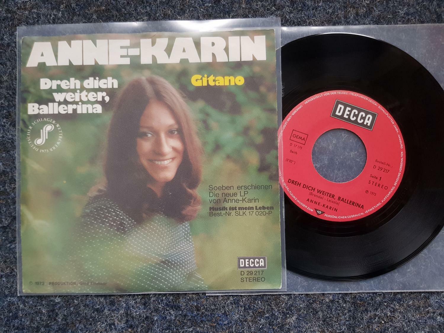 7"" Single Vinyl Anne-Karin - Dreh dich weiter, Ballerina