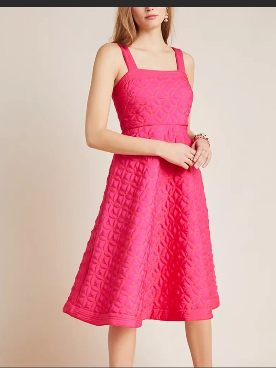 pink quilted dress SSYS The Everyday Dress In Cane Quilted Pink