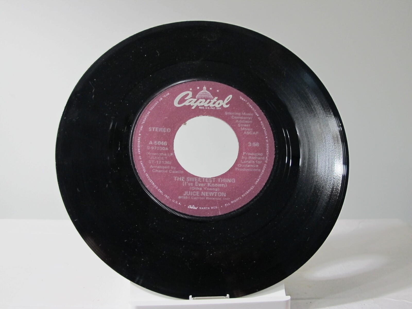 45 RECORD JUICE NEWTON THE SWEETEST THING eBay