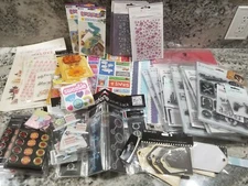 Mixed Arts And Crafts Scrapbooking Lot Clear Stamps Embellishment Die Cuts