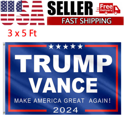 Trump Vance 2024 President Flag Make America Great Again Banner 3x5Ft