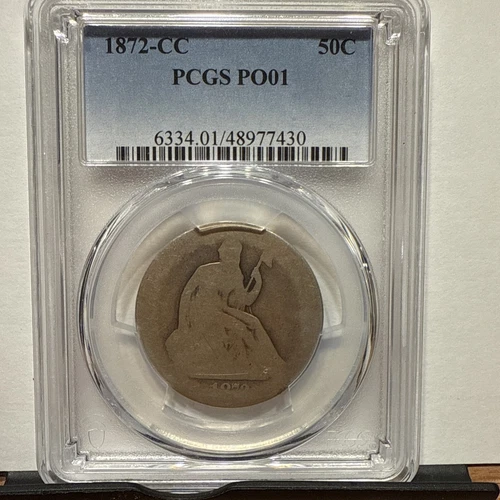 1872 CC Seated Liberty Half Dollar P 1 LOWBALL REGISTRY POP OF 6
