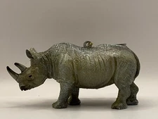 NEW 5" CHRISTMAS SHOPPE RHINO RHINOCEROS ANIMAL ORNAMENT FREE SHIP