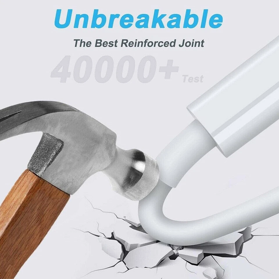 Lote de 100 unidades para iPhone 14 13 12 11 8 7 6 XS XR USB cable de carga rápida cable de carga Foto 4 de 4