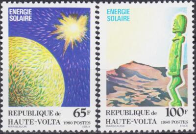 Upper Volta 1980 Solar Energy Power Planet Earth Sun Dessert Science MNH