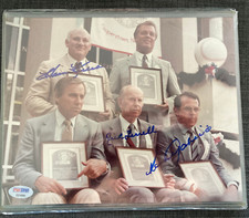 Harmon Killebrew  Rick Ferrell & Luis Aparicio Signed 1984 HOF Photo 8x10 PSA