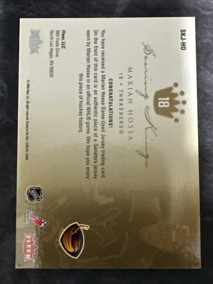 2005-06 Fleer Ultra Scoring Kings Джерси SKJ-HO Мариан Хосса Atlanta Thrashers - Изображение 2 из 2