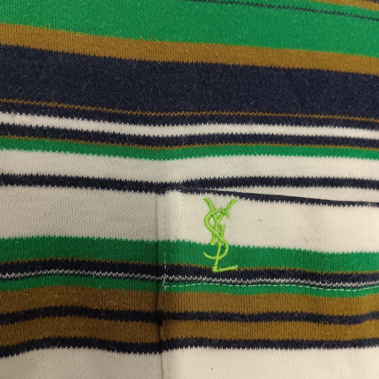 Polo vintage LKNW YSL YVES SAINT LAURENT ITALIA tg. Manica corta a righe