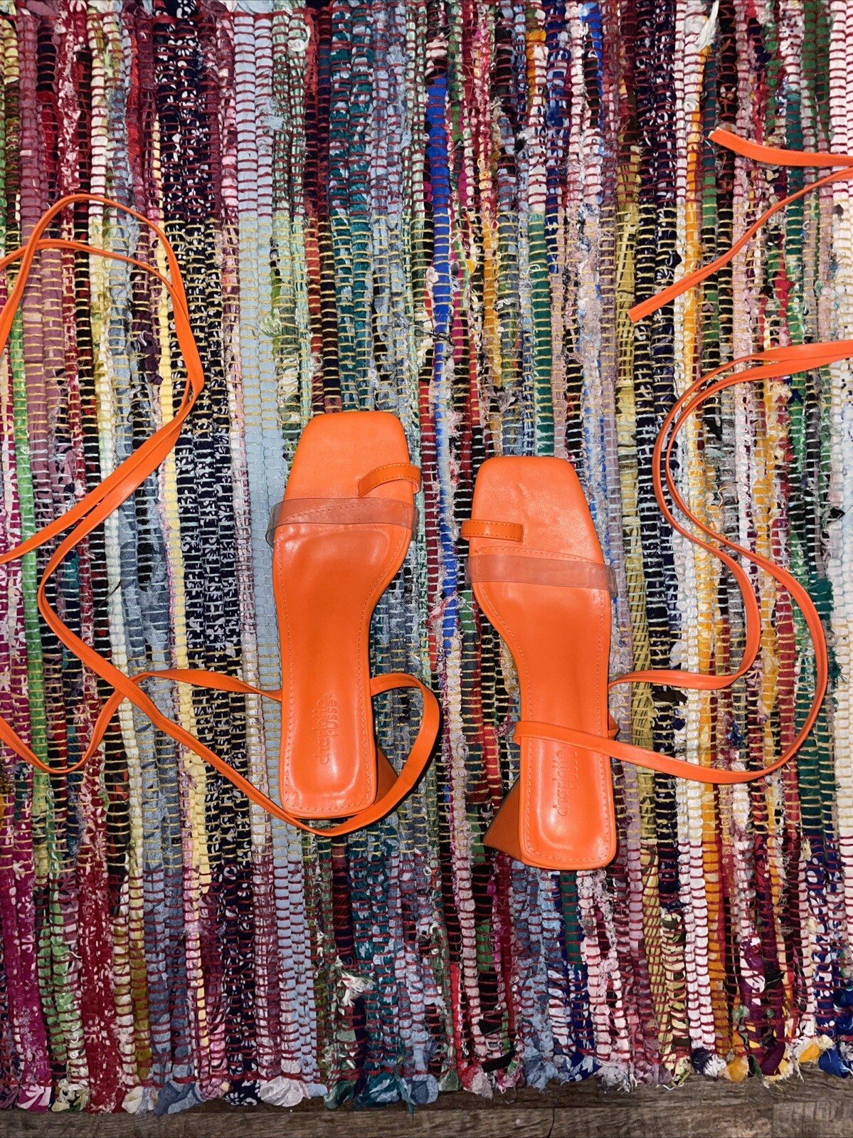 Orange Strapped Heels