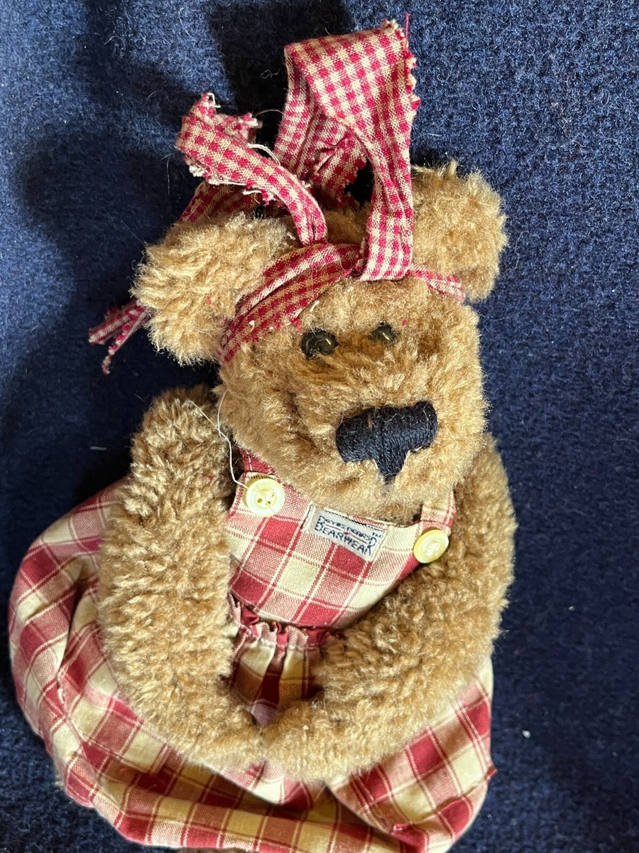 The Boyd's Collected Brown Teddy Bear w Red Gingham Jumper
