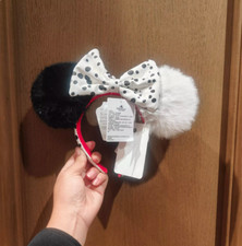 101 Dalmations Cruella Disney.Parks Faux Fur Plush Ears Headband Birthday Gift .