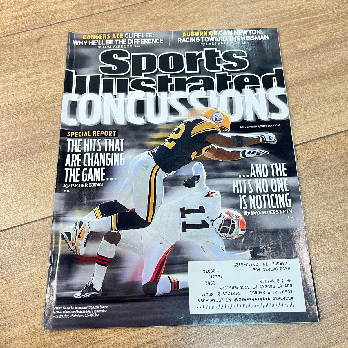 Sports Illustrated MAGAZINE / NOVEMBER 1, 2010 / CONCUSSIONS | eBay