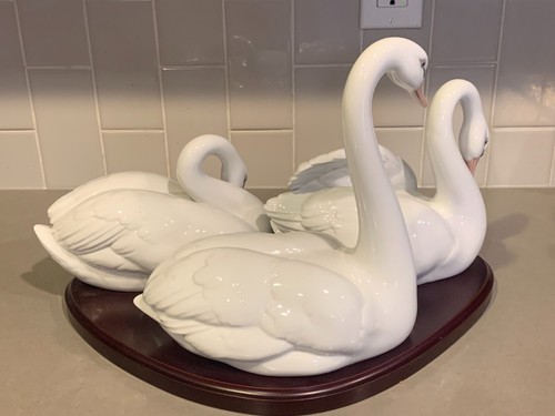 Vintage LLADRO "Elegant Trio" Swans Model 6591 1998 ISSUE GORGEOUS & RARE!! - Picture 6 of 13