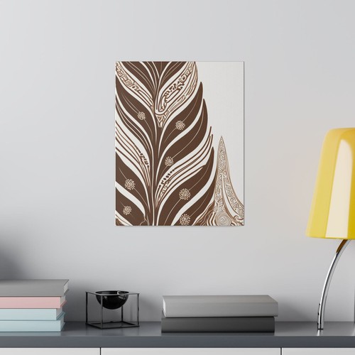 Wall Decor - Giclee Poster Art Print - Floral Brown Line Art Print - Picture 2 of 10