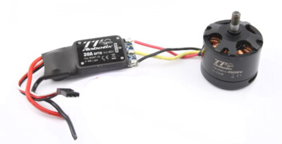 Robotix Regler 8047-G 2-6S 30A + Motor OBLM2814 450KV max. 625g Schubkraft TTG 