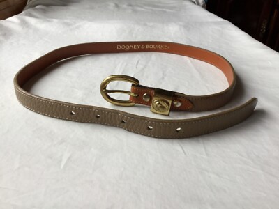 Dooney & Bourke Leather Belt Taupe/British Tan AWL Women display picture 3