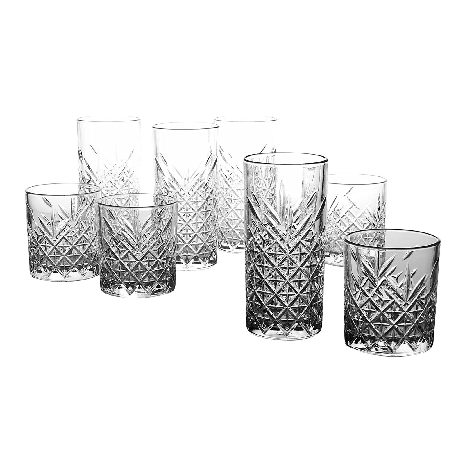 Готовый к употреблению 15459 Глейзерсет для длительного употребления Gläserser Whiskybecher Прозрачный 8тлг