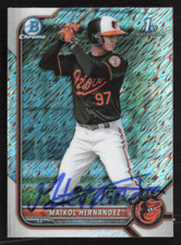 Maikol Hernandez Signed 2022 1st Bowman Chrome Shimmer Refractor #BCP-155 1