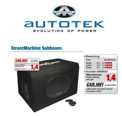 Autotek A690RXA Subwoofer 6 x 9er (15 x 23 cm) Aktiv Bassreflex Subwoofer System