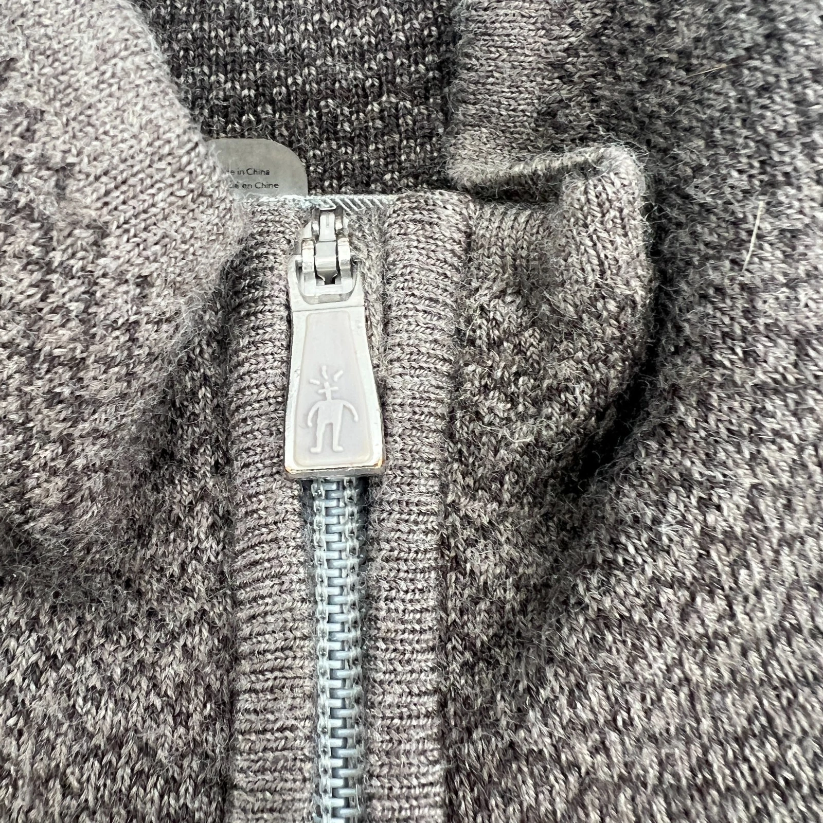 smartwool zip up mockneck wool blend sweater coat jacket