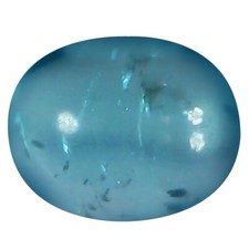 1.16 ct Oval Cabochon Shape 7 x 6 mm Brazilian Paraiba Blue Apatite Gemstone