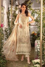 Hit Pakistani Indian Maria.B Embroidery Wedding Full Suit Printed Lawn Eid 2024