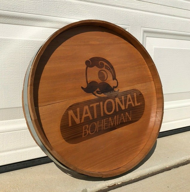 Natty Boh National Bohemian Wooden Beer Sign Keg Barrel Baltimore MD Advertising eBay