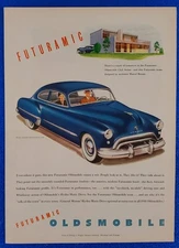 1948 OLDSMOBILE FUTURAMIC CLASSIC CAR PRINT AD VINTAGE GENERAL MOTORS GM LEGEND