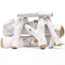 Barton 6PCS Fireplace Realistic Flame Large Ceramic Wood Realistic Flame Firepit