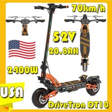 NEW DriveTron DT10 2400W Electric Scooter 52V20.8AH Off Road EScooter 70km/h NFC