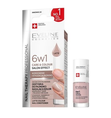 Eveline 6w1 Care&Colour Salon Effect Nagelpflege - Latte 5ml